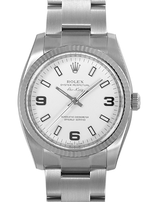 ロレックス コピー ROLEX エアキング 114234 オイスターパーペチュアル ホワイト